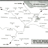 Zone de recrutement des 1ers émigrés